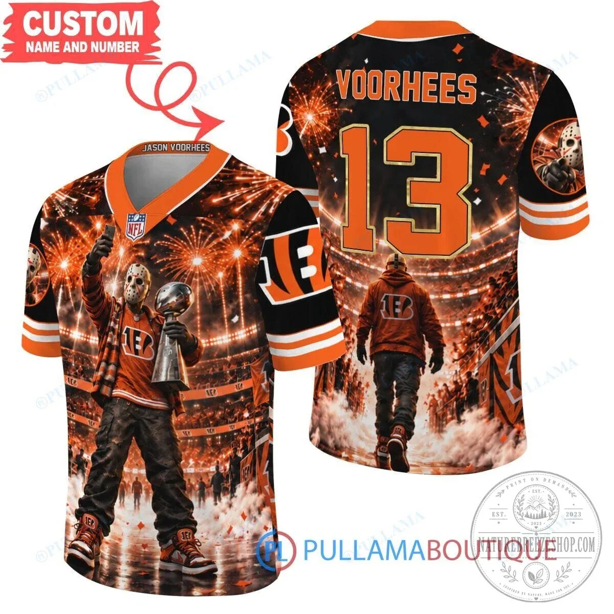 Cincinnati Bengals Jason Voorhees Super Bowl Football Jersey