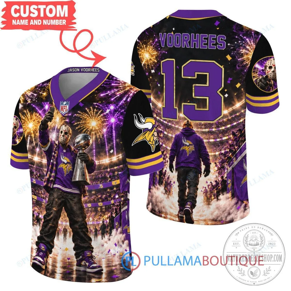 Minnesota Vikings Jason Voorhees Halloween Football Jersey