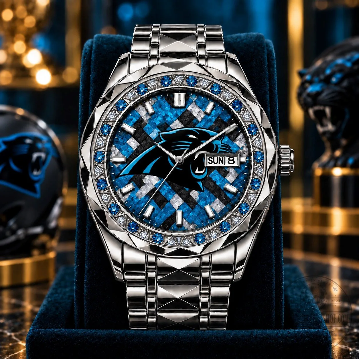 Carolina Panthers National Football League Luxury Men's Stainless Steel Watch