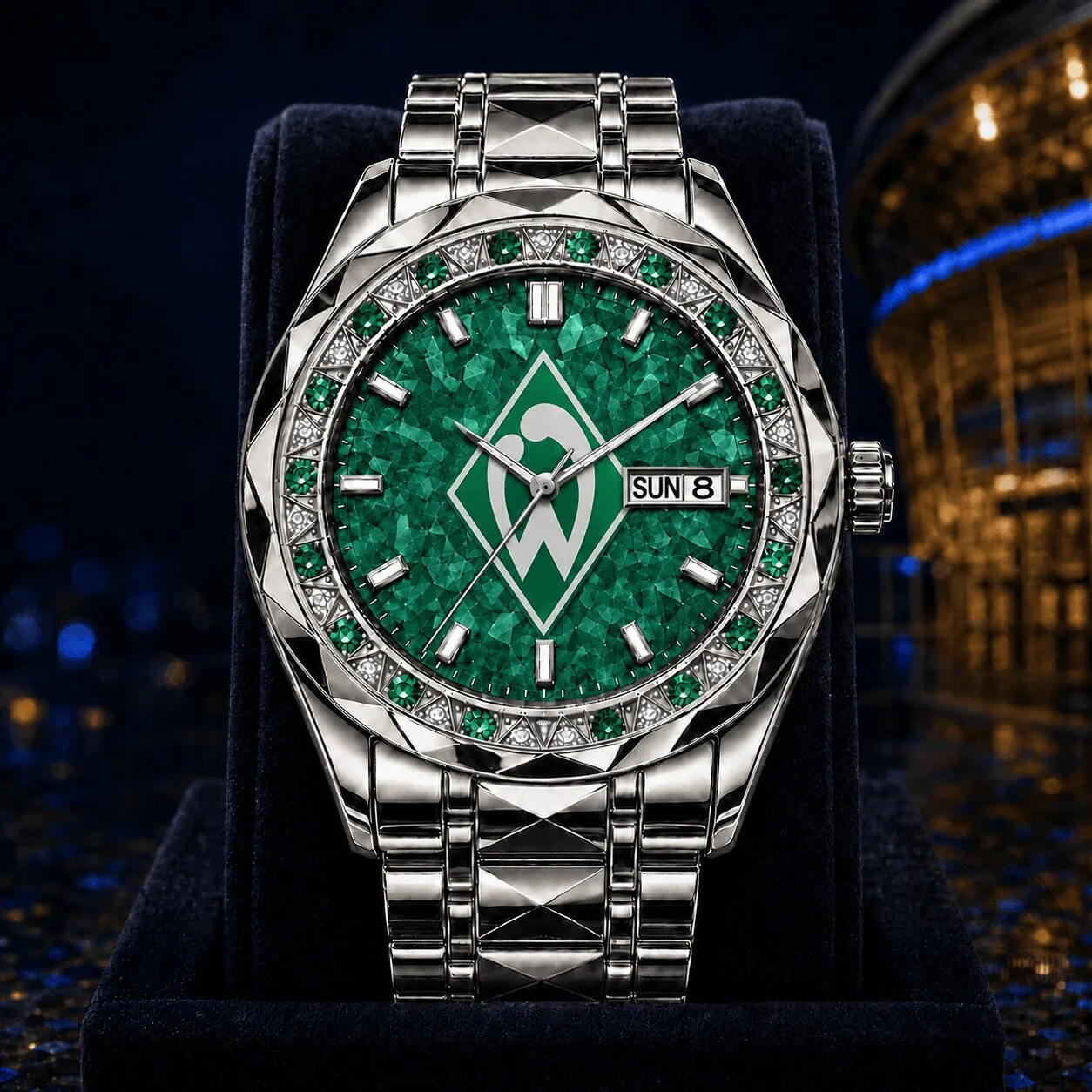 Werder Bremen Bundesliga Football Club Luxury Diamond Wrist Watch 2 Werder Bremen Bundesliga Football Club Luxury Diamond Wrist Watch