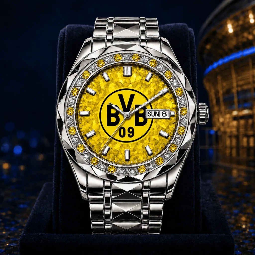 Borussia Dortmund Bundesliga Luxury Stainless Steel Wrist Watch for Men Borussia Dortmund Bundesliga Luxury Stainless Steel Wrist Watch for Men