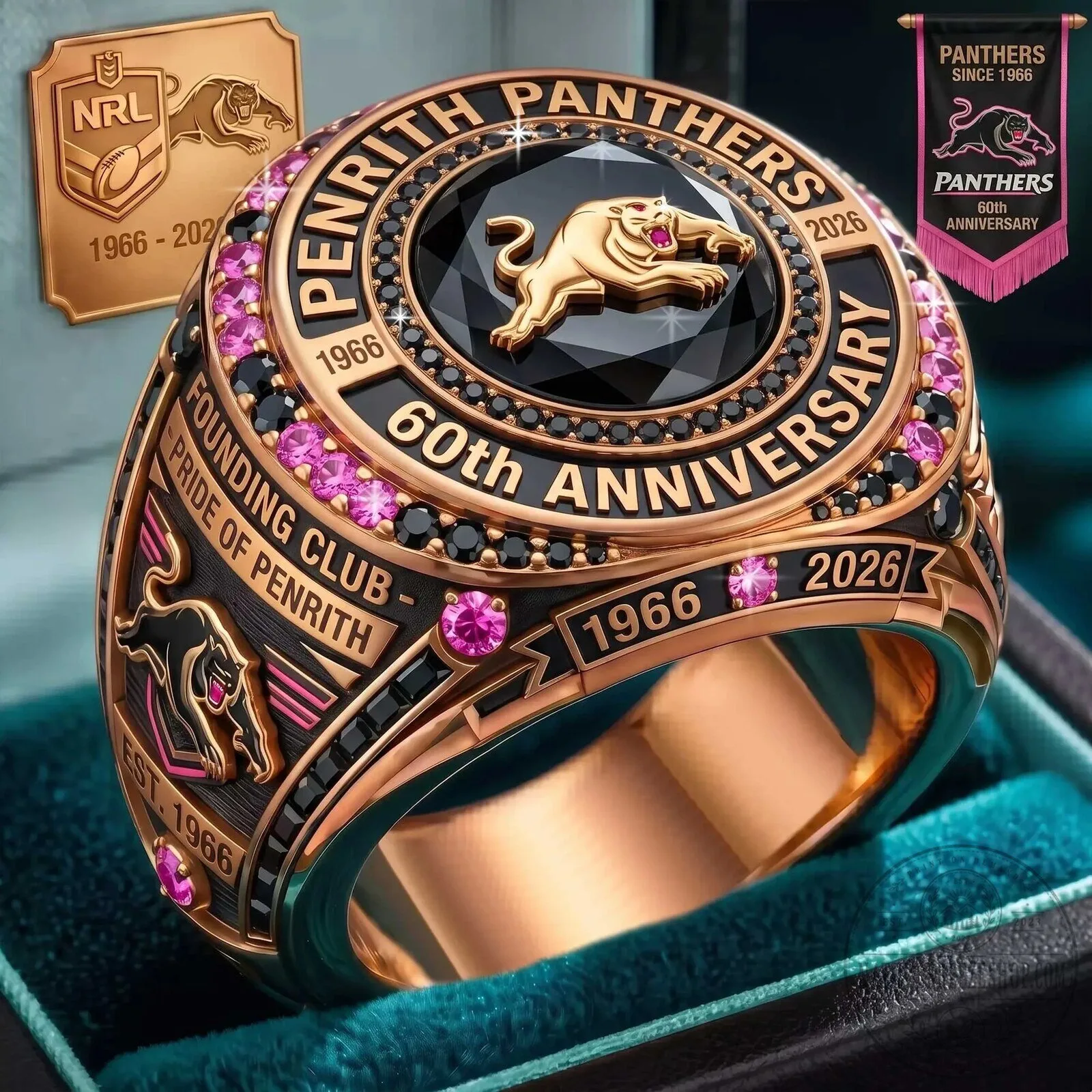 Penrith Panthers 60th Anniversary Founding Club Pride of Penrith Ring