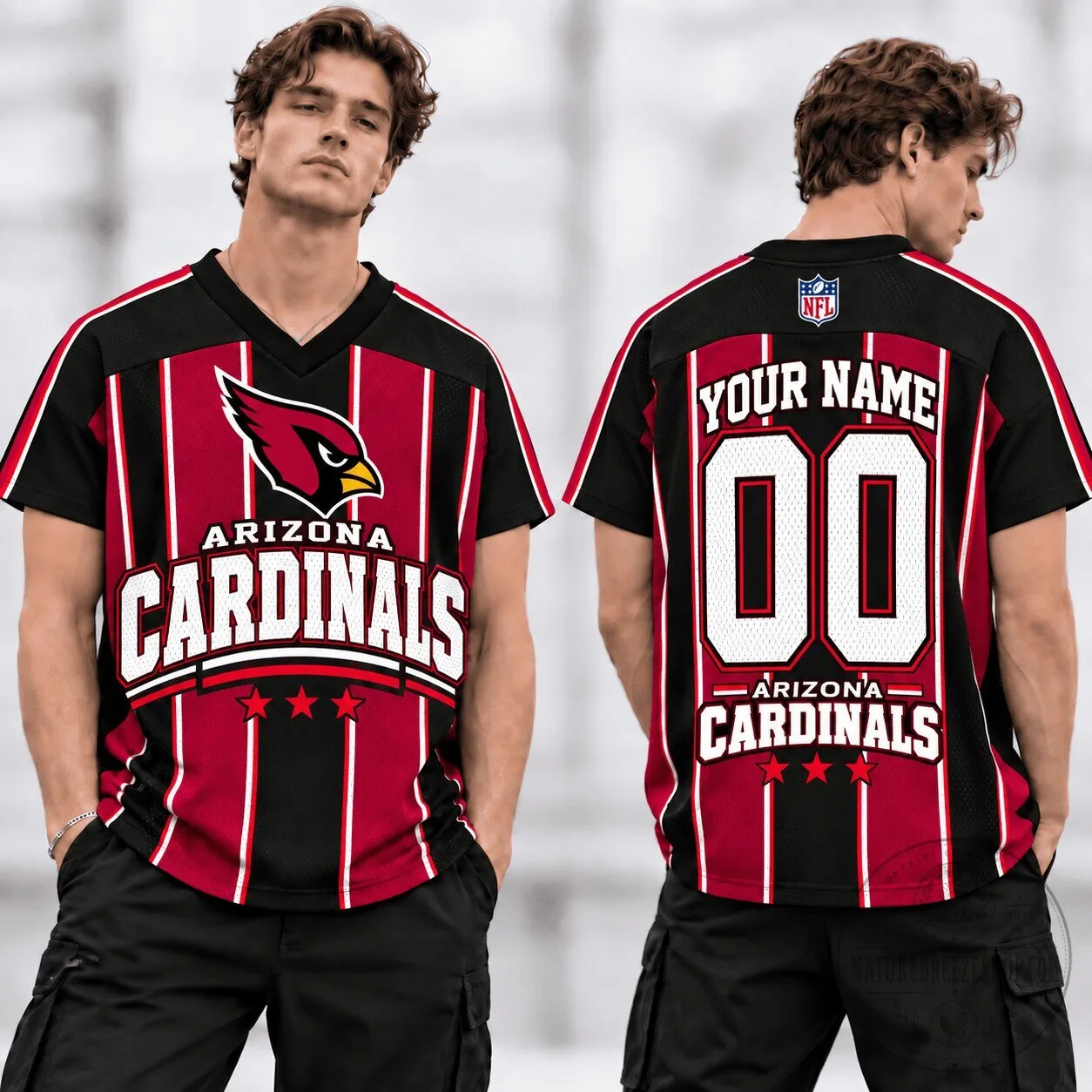 Arizona Cardinals Personalized Football Jersey with Custom Name and Number