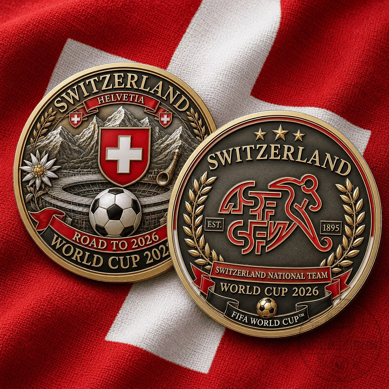 Switzerland National Team FIFA World Cup 2026 Commemorative Coin 5 Switzerland National Team FIFA World Cup 2026 Commemorative Coin