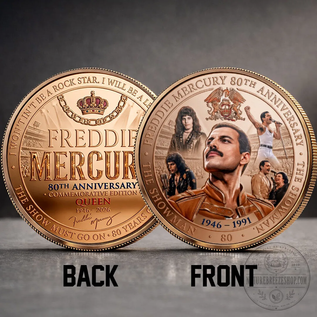 Freddie Mercury Queen 80th Anniversary Commemorative Edition Gold Coin 12 Freddie Mercury Queen 80th Anniversary Commemorative Edition Gold Coin