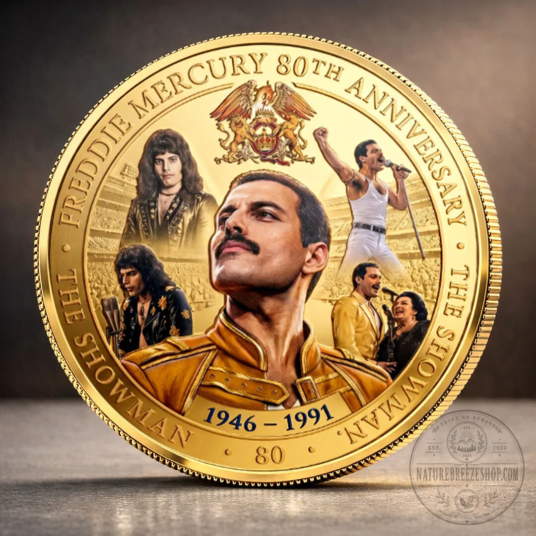 Freddie Mercury Queen 80th Anniversary Commemorative Edition Gold Coin 13 Freddie Mercury Queen 80th Anniversary Commemorative Edition Gold Coin