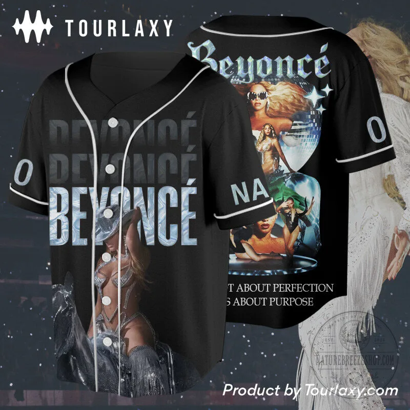 Beyoncé Renaissance World Tour Black Baseball Jersey