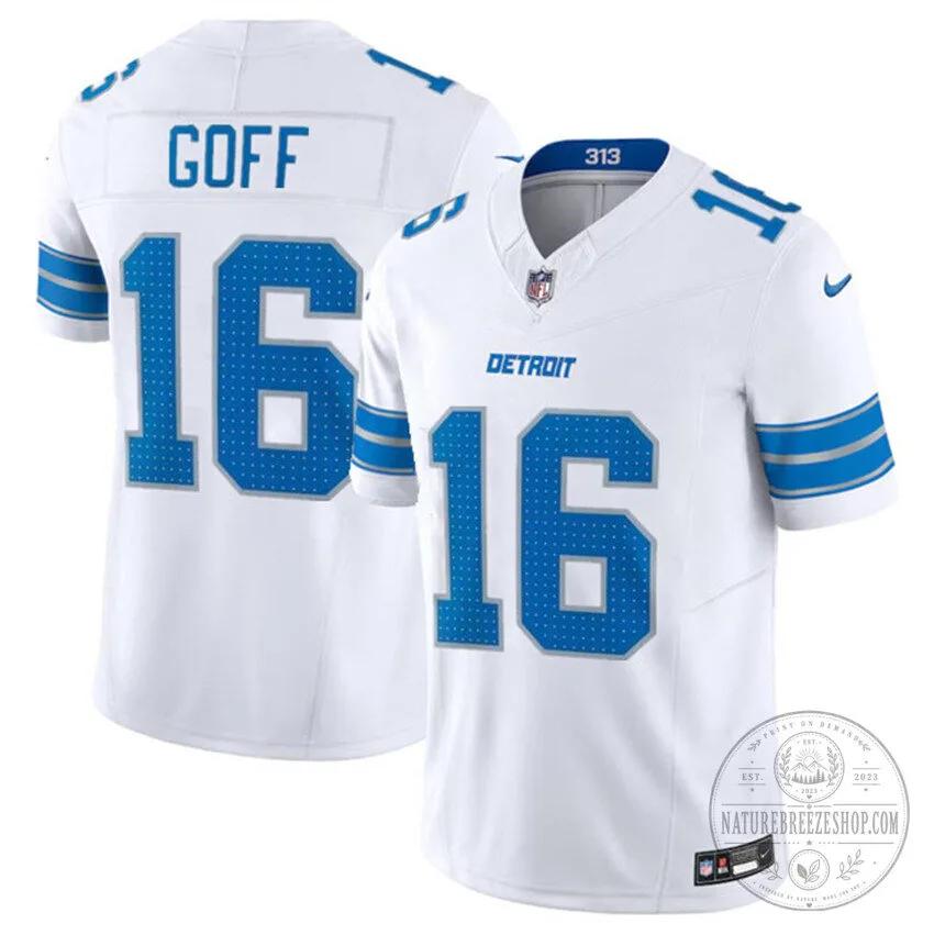 Jared Goff Detroit Lions White Football Jersey