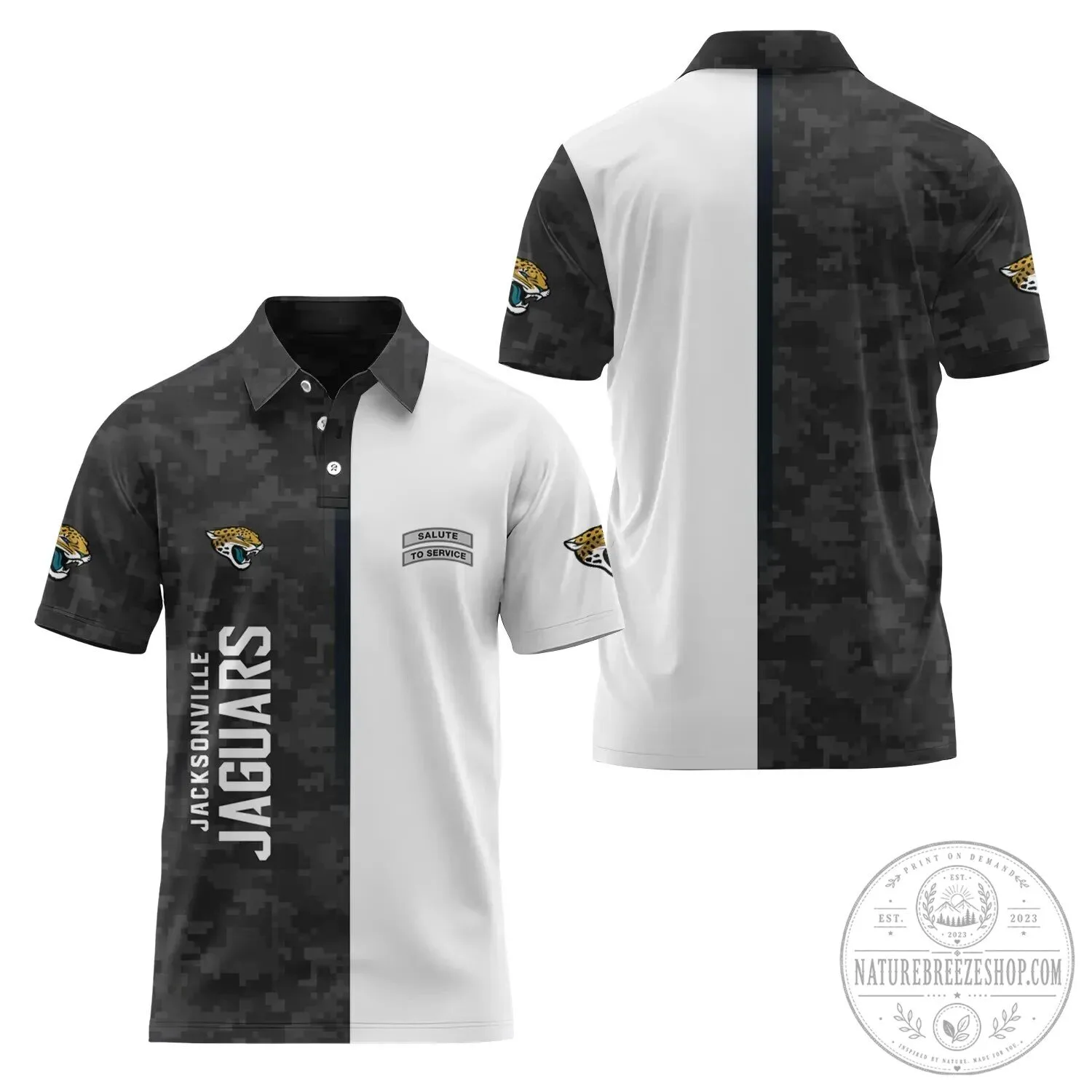 Jacksonville Jaguars Salute To Service Digital Camouflage Polo Shirt