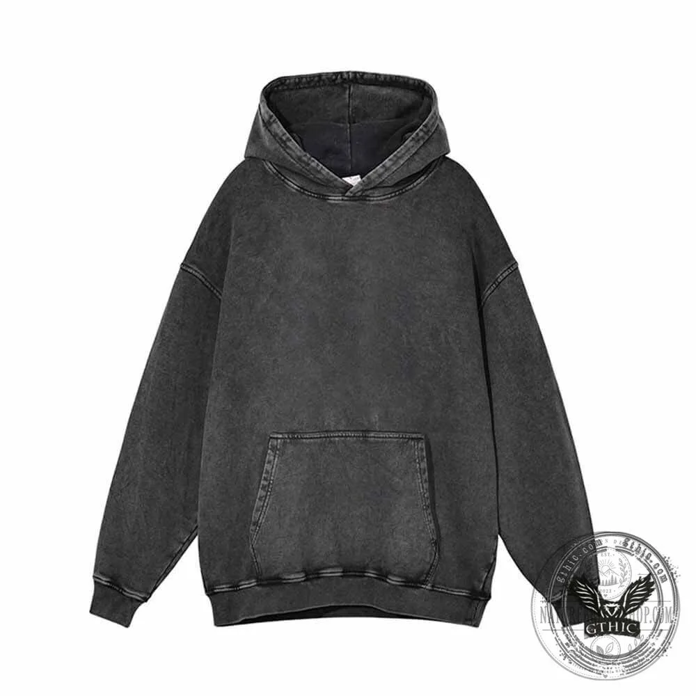 Gothic Rose Shield Vintage Washed Hoodie with Broken Shield and Thorned Roses 14 Gothic Rose Shield Vintage Washed Hoodie with Broken Shield and Thorned Roses