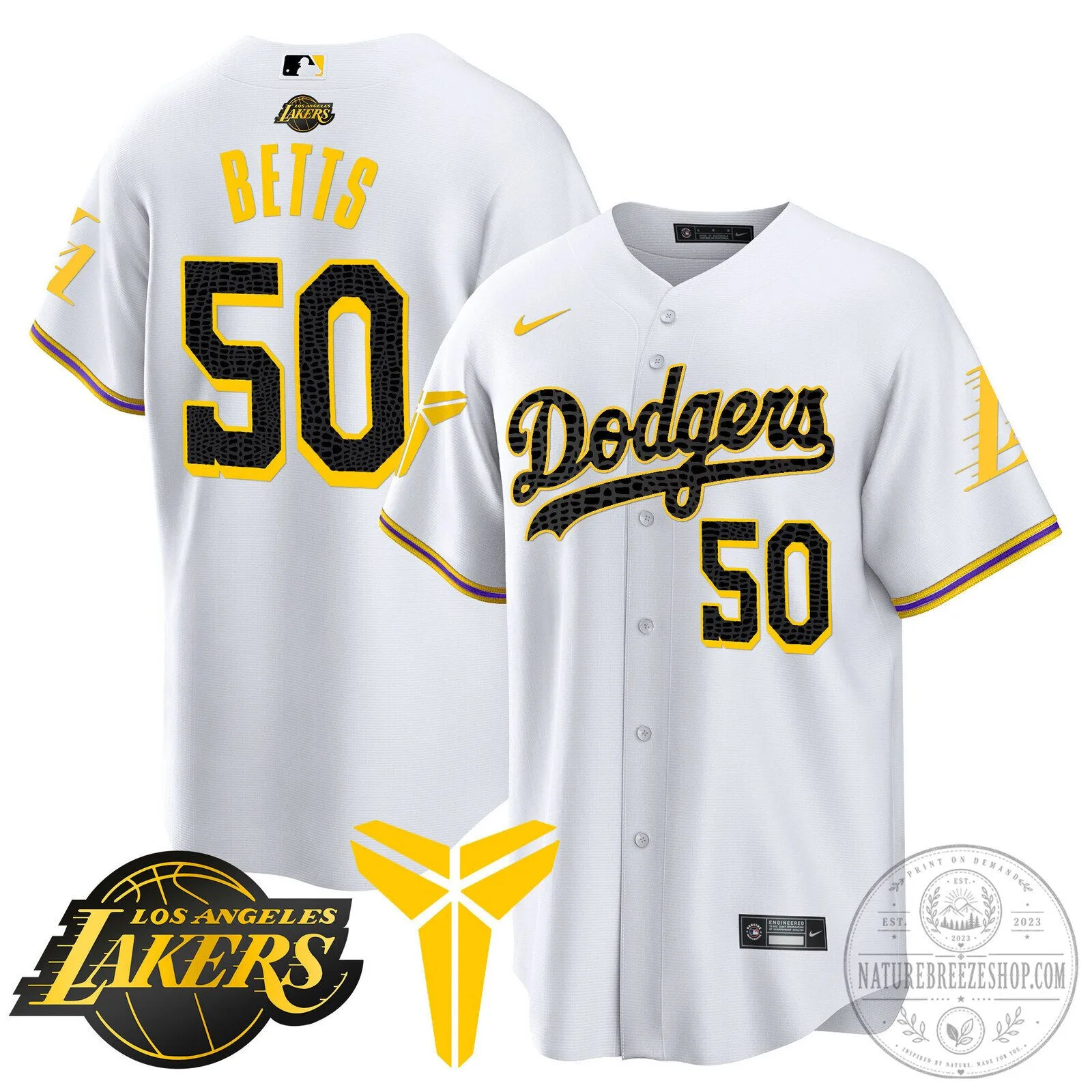 Kobe Bryant Black Mamba Edition Baseball Jersey - Los Angeles Dodgers 61 Kobe Bryant Black Mamba Edition Baseball Jersey - Los Angeles Dodgers