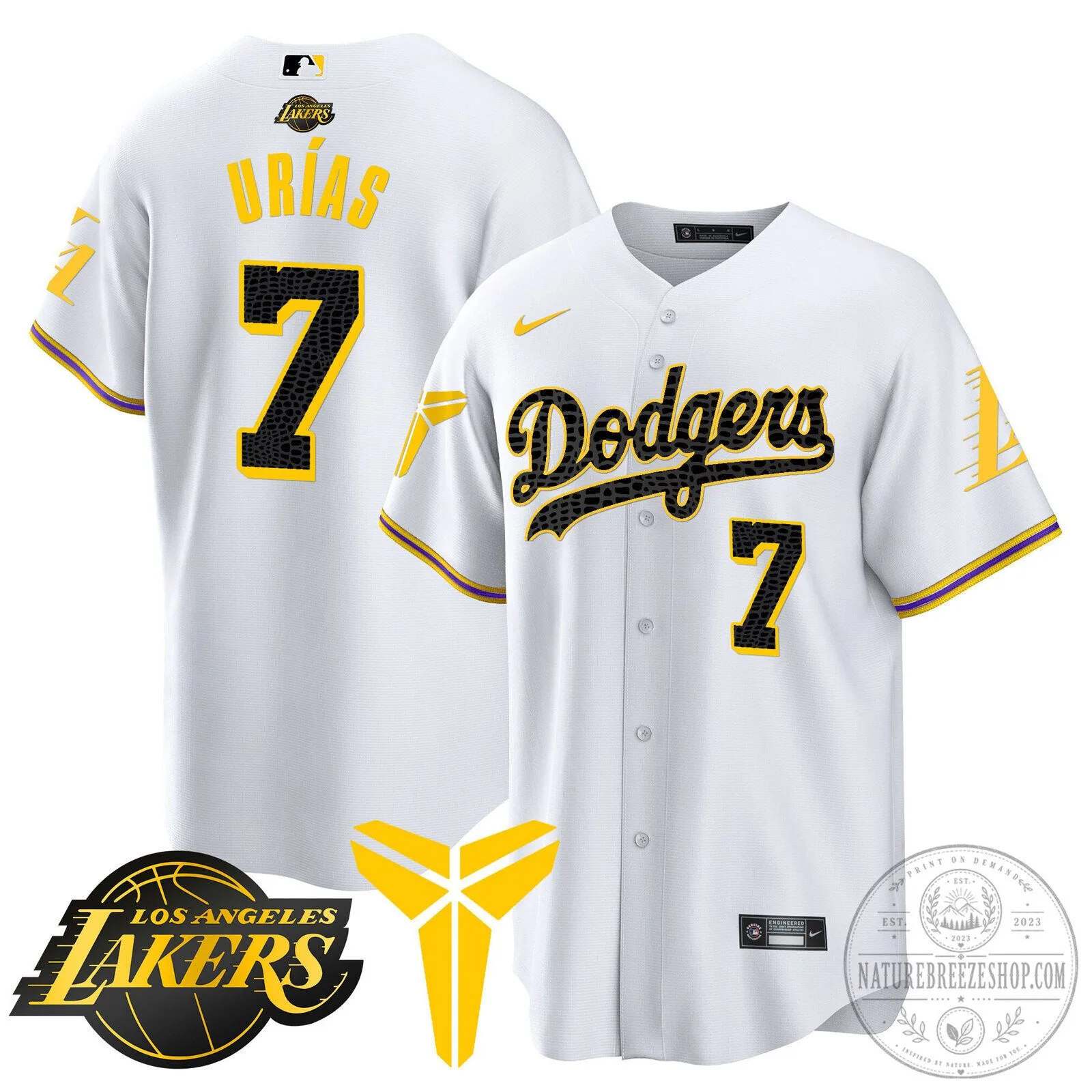 Kobe Bryant Black Mamba Edition Baseball Jersey - Los Angeles Dodgers 63 Kobe Bryant Black Mamba Edition Baseball Jersey - Los Angeles Dodgers