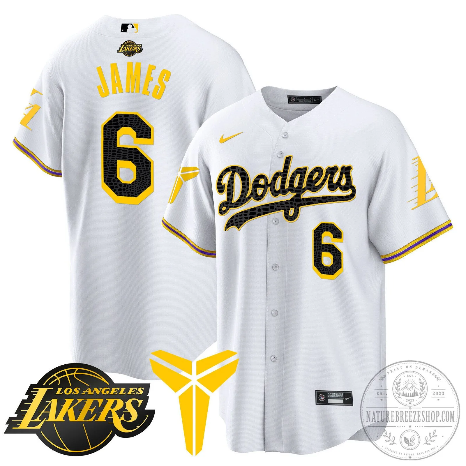 Kobe Bryant Black Mamba Edition Baseball Jersey - Los Angeles Dodgers 65 Kobe Bryant Black Mamba Edition Baseball Jersey - Los Angeles Dodgers