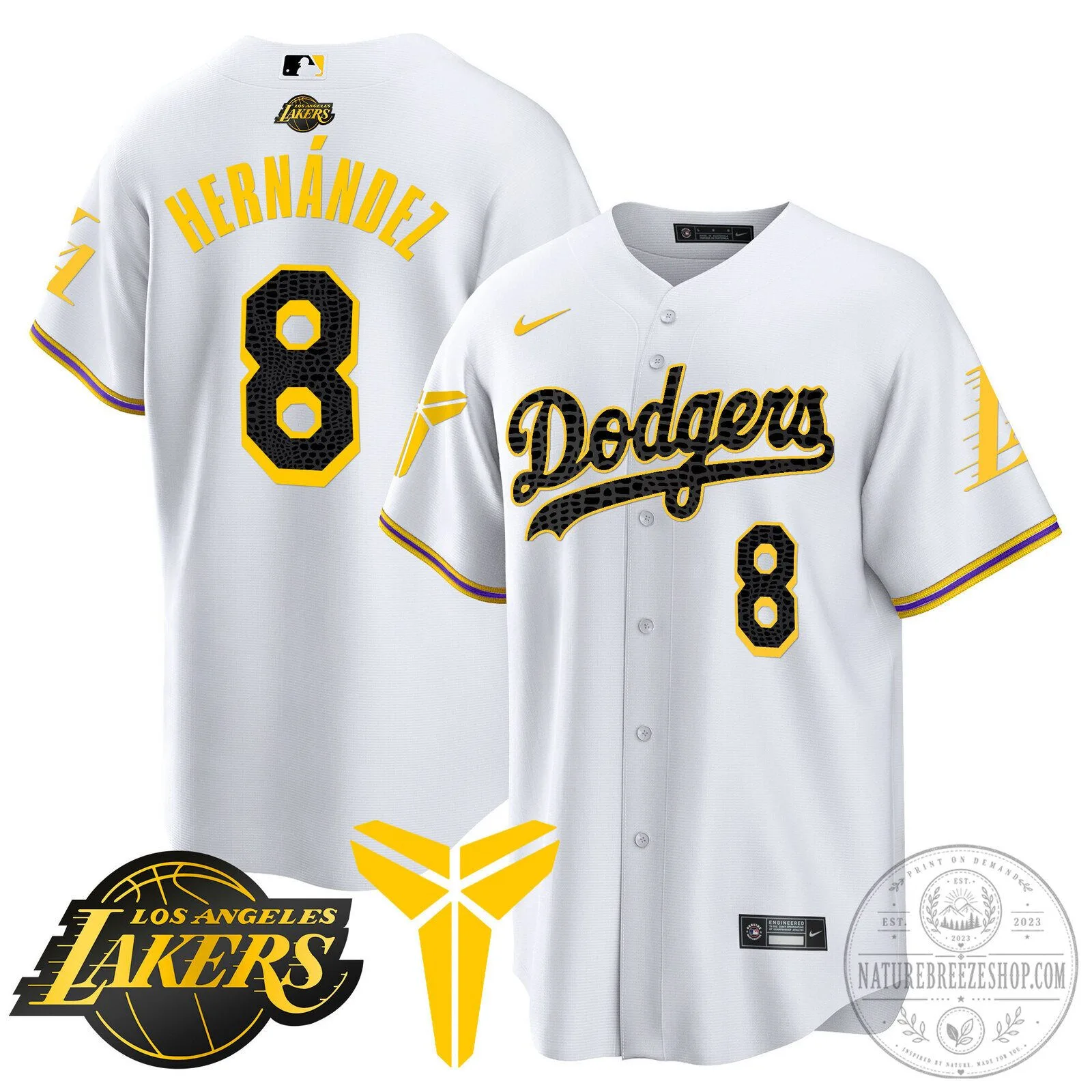 Kobe Bryant Black Mamba Edition Baseball Jersey - Los Angeles Dodgers 66 Kobe Bryant Black Mamba Edition Baseball Jersey - Los Angeles Dodgers