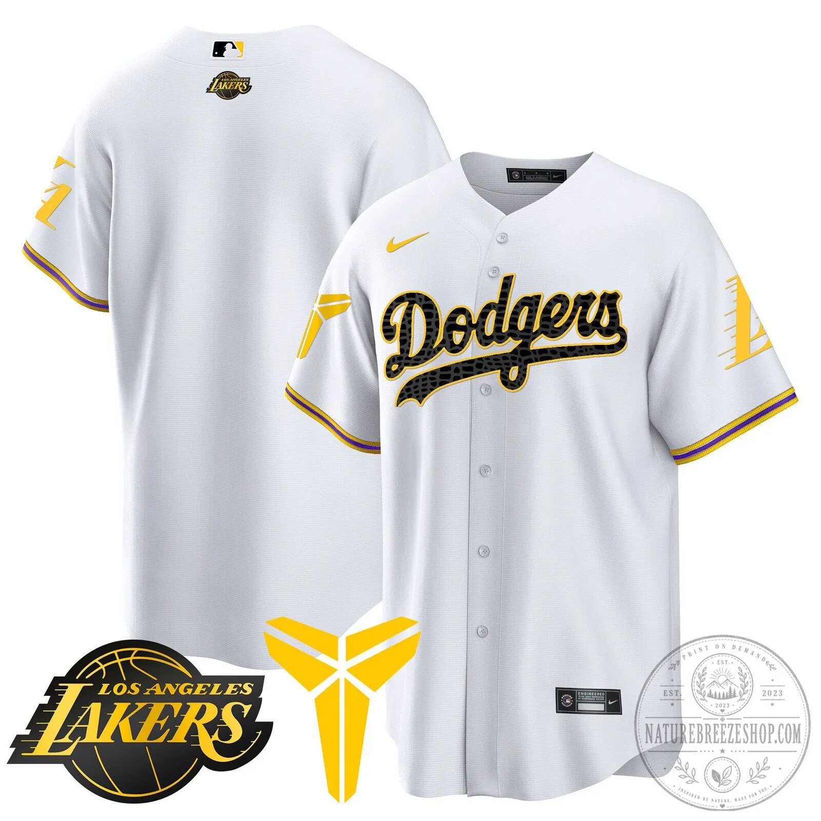 Kobe Bryant Black Mamba Edition Baseball Jersey - Los Angeles Dodgers 67 Kobe Bryant Black Mamba Edition Baseball Jersey - Los Angeles Dodgers