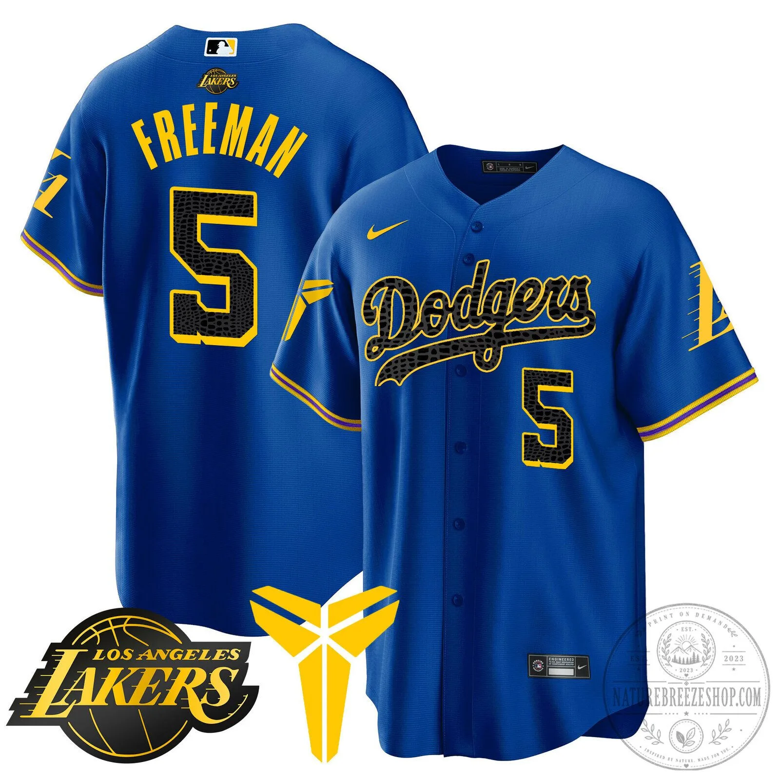 Kobe Bryant Black Mamba Edition Baseball Jersey - Los Angeles Dodgers 70 Kobe Bryant Black Mamba Edition Baseball Jersey - Los Angeles Dodgers