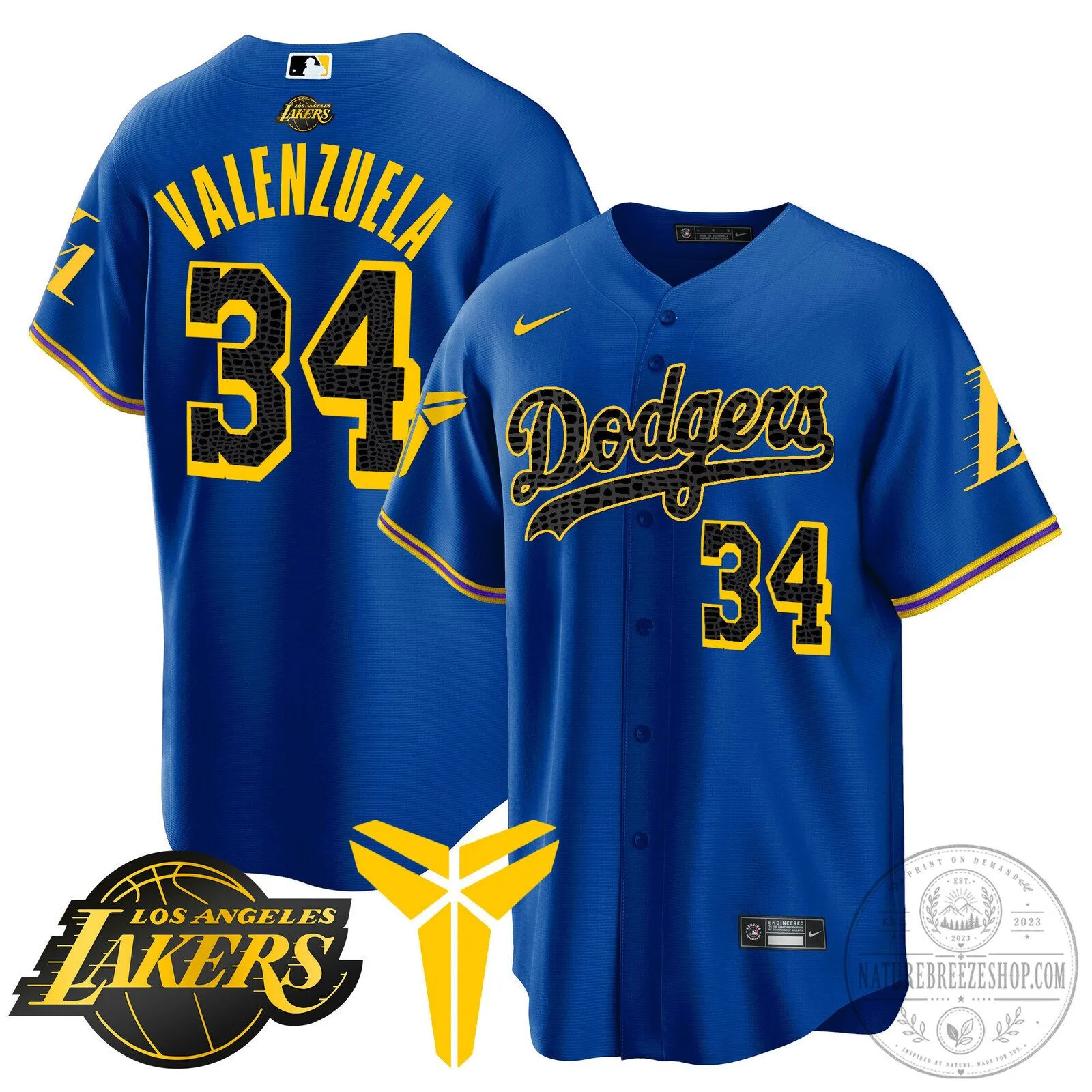 Kobe Bryant Black Mamba Edition Baseball Jersey - Los Angeles Dodgers 72 Kobe Bryant Black Mamba Edition Baseball Jersey - Los Angeles Dodgers