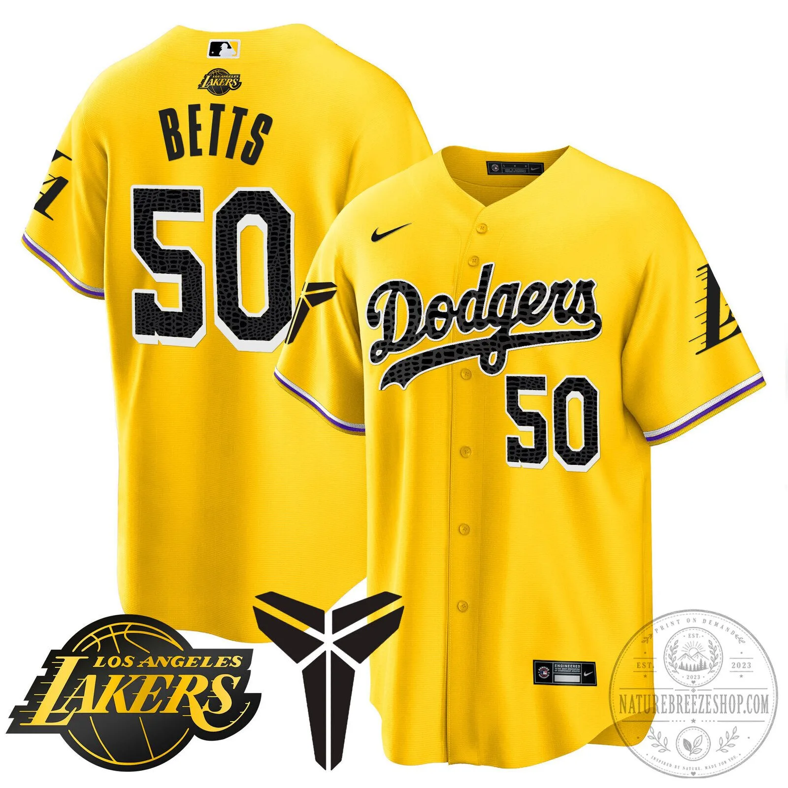 Kobe Bryant Black Mamba Edition Baseball Jersey - Los Angeles Dodgers 77 Kobe Bryant Black Mamba Edition Baseball Jersey - Los Angeles Dodgers