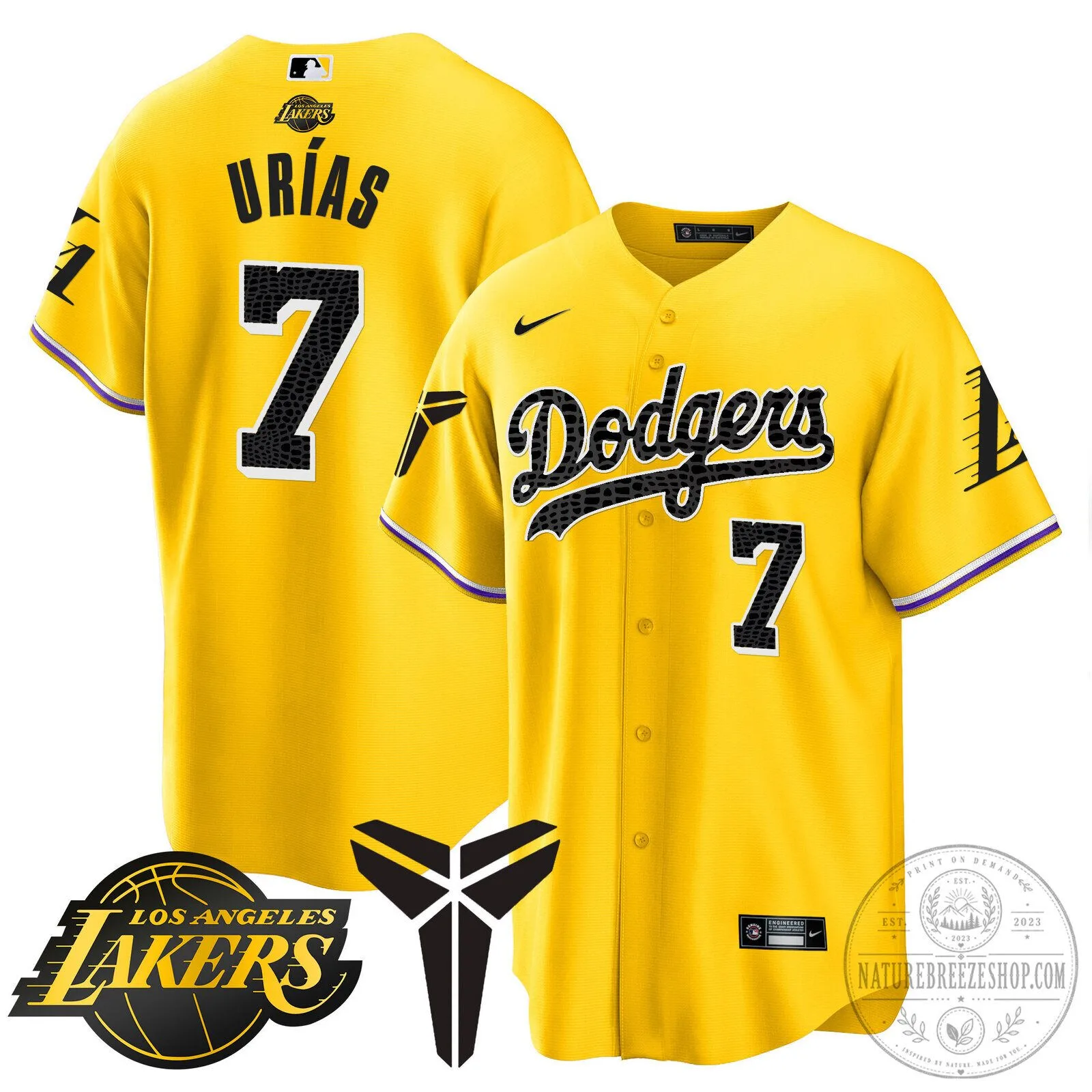 Kobe Bryant Black Mamba Edition Baseball Jersey - Los Angeles Dodgers 79 Kobe Bryant Black Mamba Edition Baseball Jersey - Los Angeles Dodgers