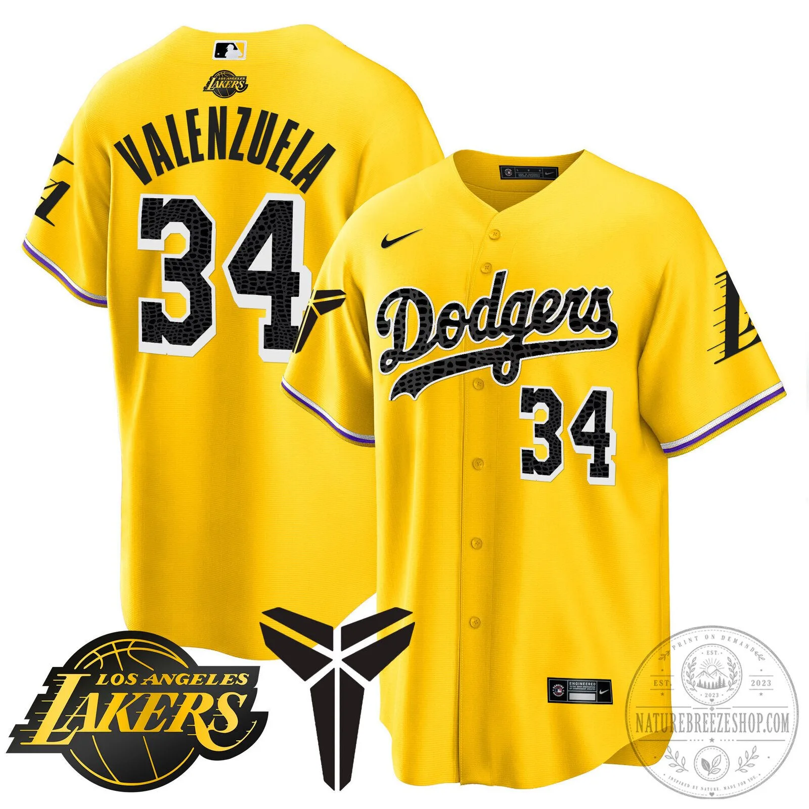 Kobe Bryant Black Mamba Edition Baseball Jersey - Los Angeles Dodgers 80 Kobe Bryant Black Mamba Edition Baseball Jersey - Los Angeles Dodgers