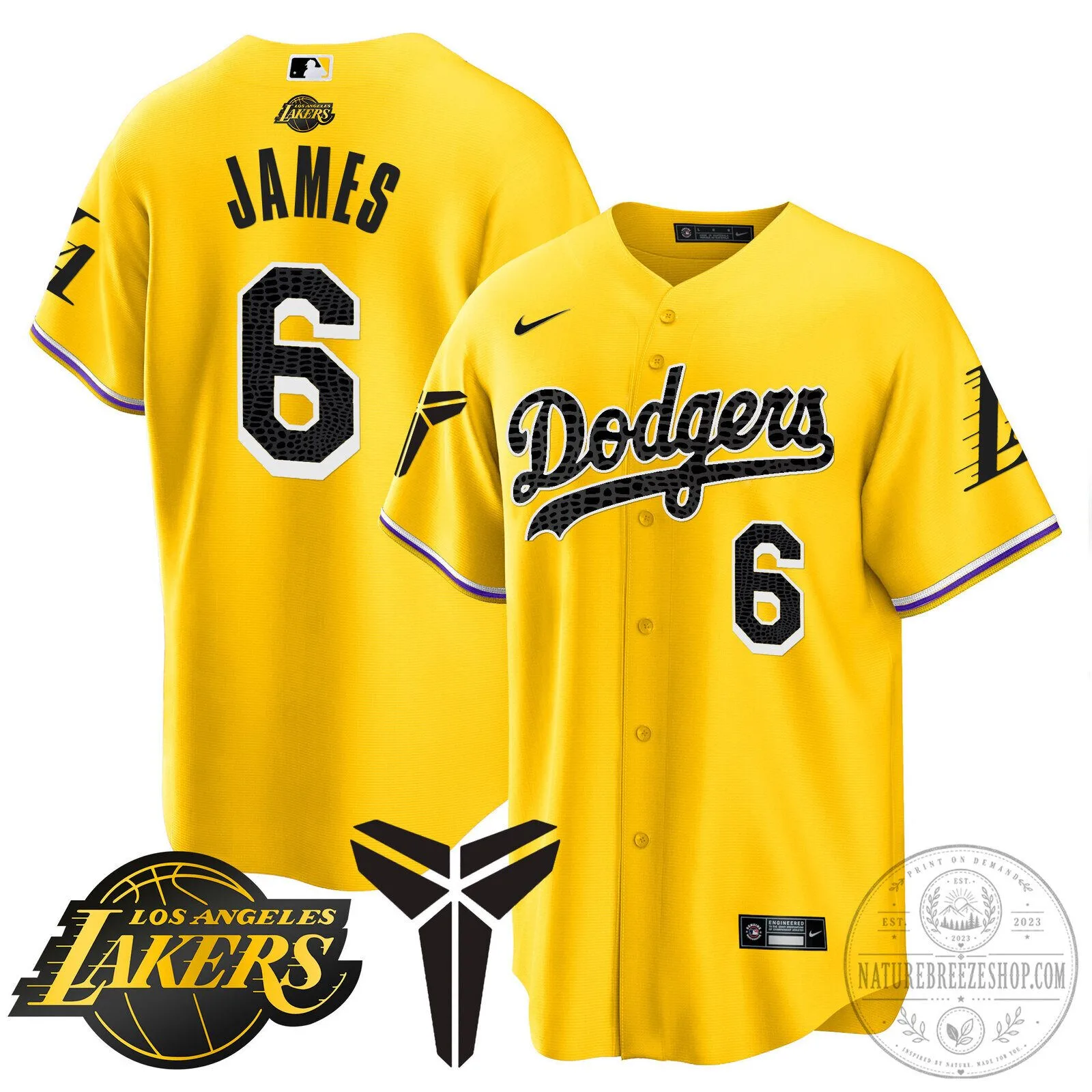 Kobe Bryant Black Mamba Edition Baseball Jersey - Los Angeles Dodgers 81 Kobe Bryant Black Mamba Edition Baseball Jersey - Los Angeles Dodgers