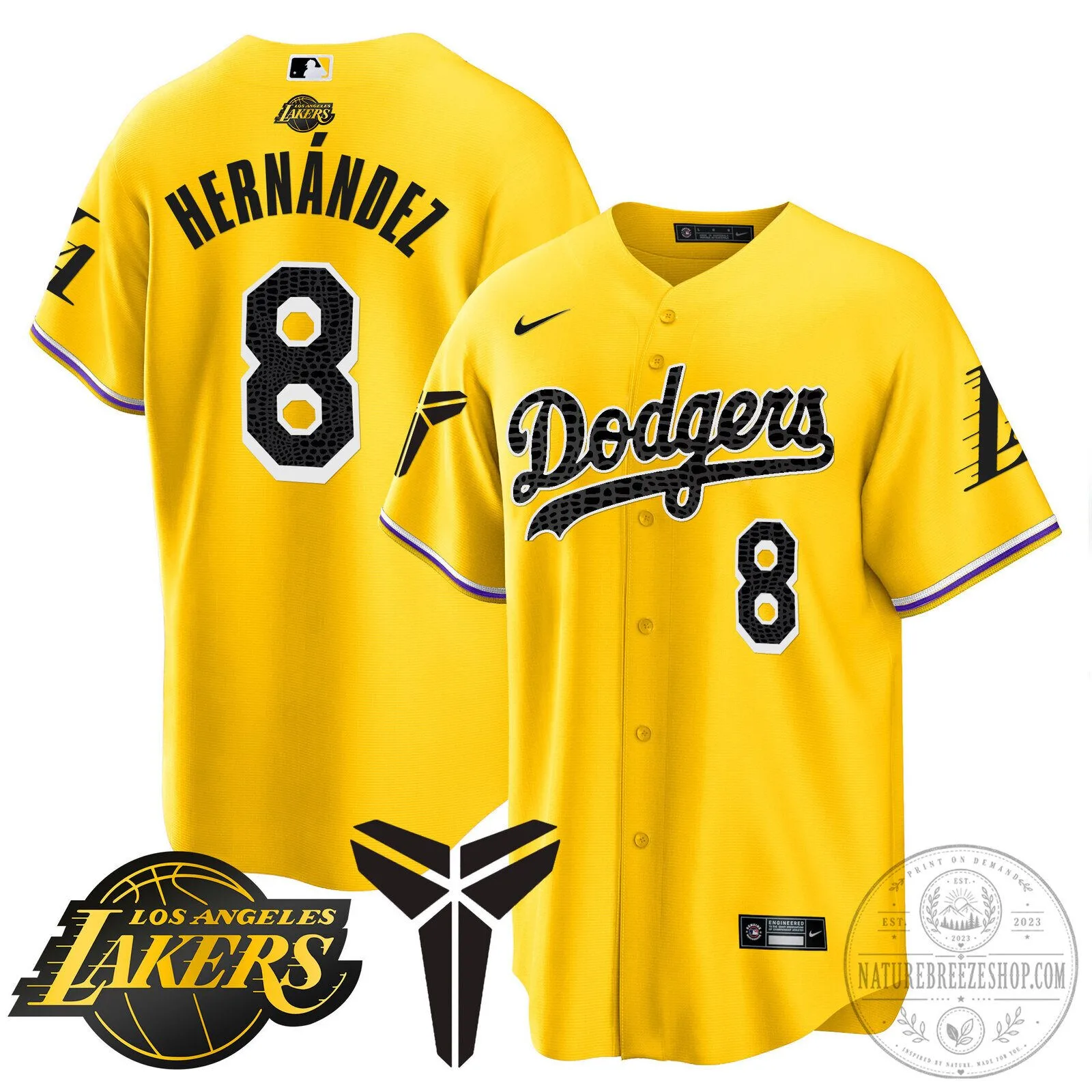 Kobe Bryant Black Mamba Edition Baseball Jersey - Los Angeles Dodgers 82 Kobe Bryant Black Mamba Edition Baseball Jersey - Los Angeles Dodgers