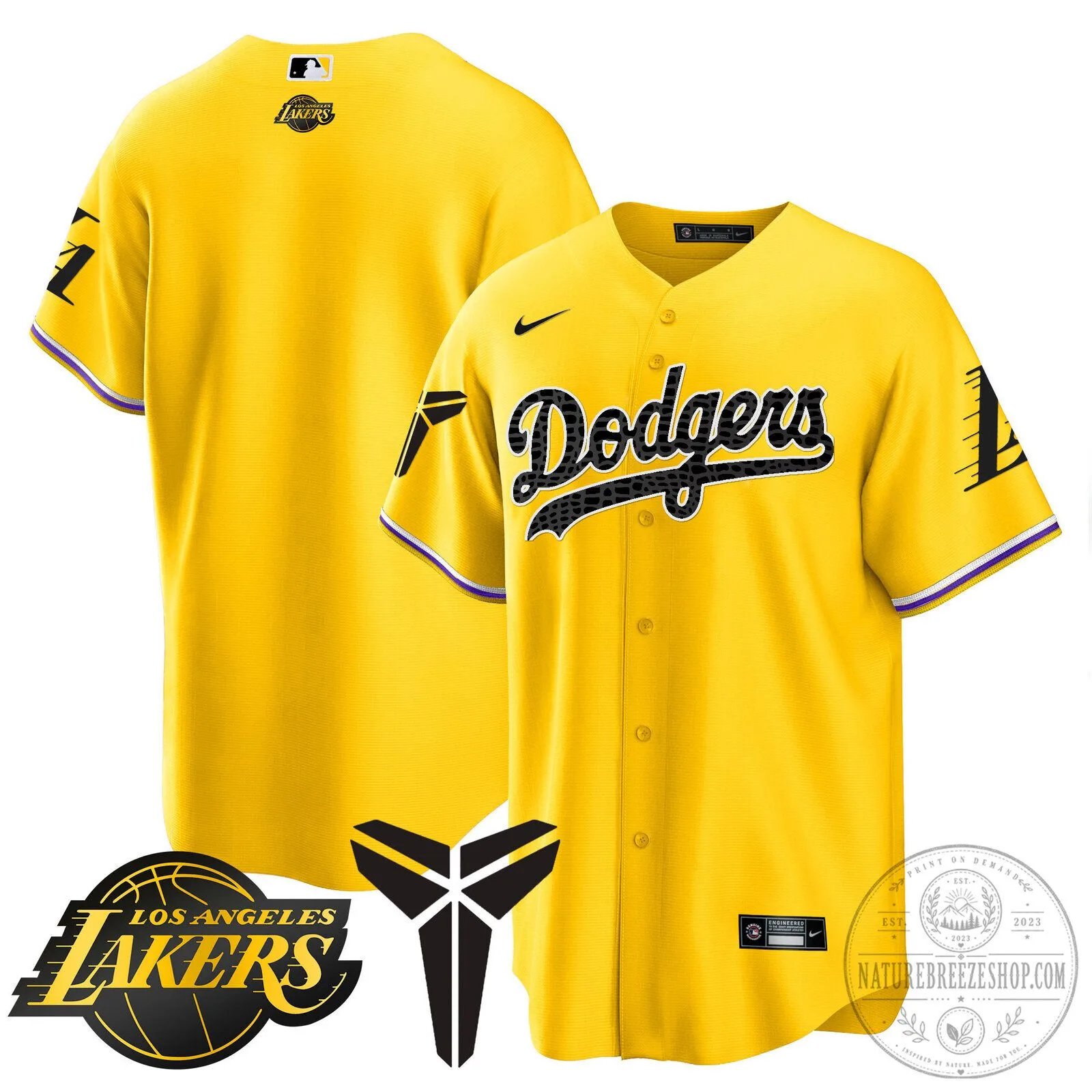 Kobe Bryant Black Mamba Edition Baseball Jersey - Los Angeles Dodgers 83 Kobe Bryant Black Mamba Edition Baseball Jersey - Los Angeles Dodgers