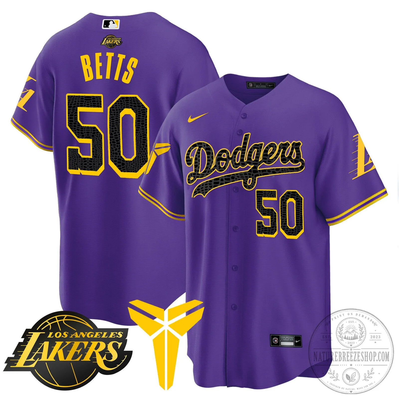 Kobe Bryant Black Mamba Edition Baseball Jersey - Los Angeles Dodgers 85 Kobe Bryant Black Mamba Edition Baseball Jersey - Los Angeles Dodgers