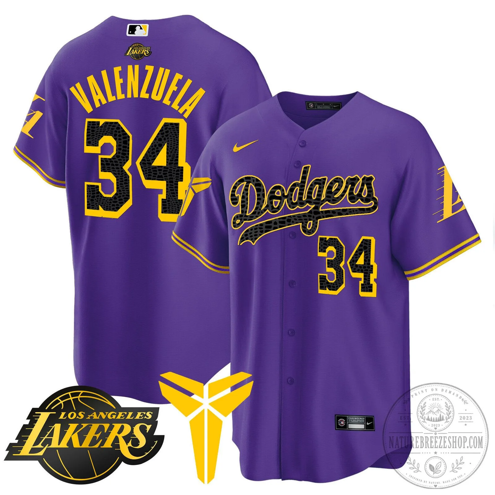 Kobe Bryant Black Mamba Edition Baseball Jersey - Los Angeles Dodgers 88 Kobe Bryant Black Mamba Edition Baseball Jersey - Los Angeles Dodgers