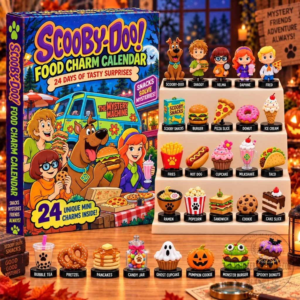 Scooby-Doo Food Charm Advent Calendar with 24 Unique Mini Charms Scooby-Doo Food Charm Advent Calendar with 24 Unique Mini Charms