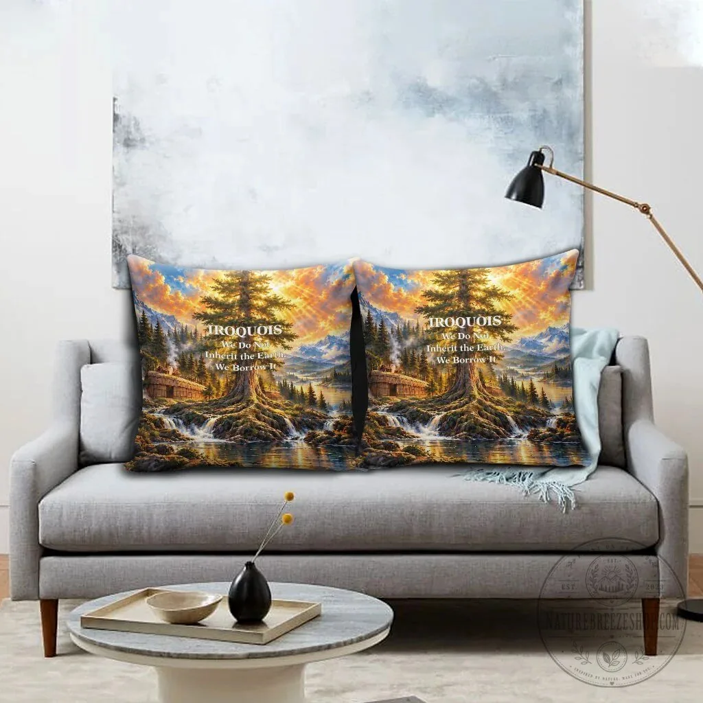 Iroquois We Do Not Inherit The Earth We Borrow It Native American Art Pillow 10 Iroquois We Do Not Inherit The Earth We Borrow It Native American Art Pillow