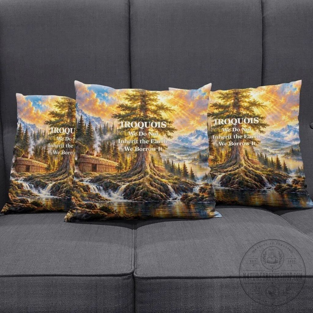 Iroquois We Do Not Inherit The Earth We Borrow It Native American Art Pillow 11 Iroquois We Do Not Inherit The Earth We Borrow It Native American Art Pillow