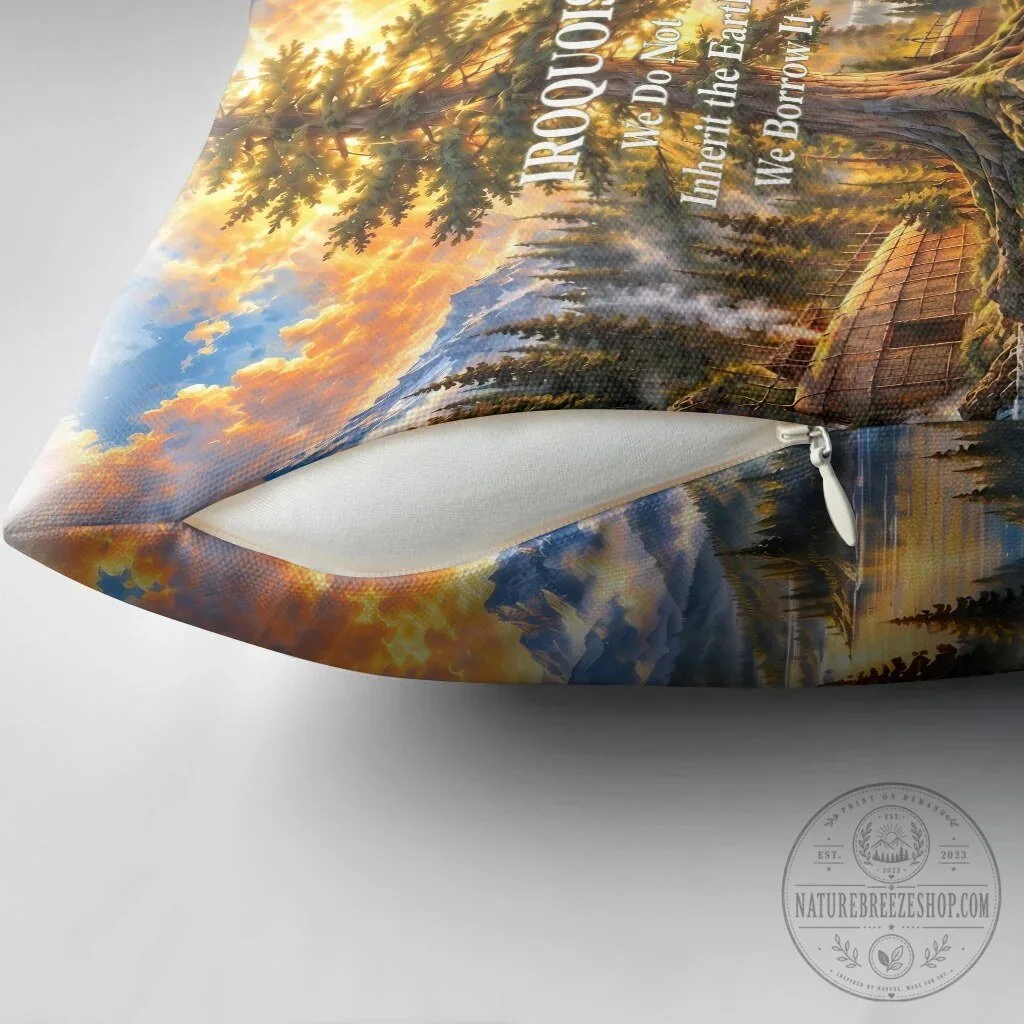 Iroquois We Do Not Inherit The Earth We Borrow It Native American Art Pillow 13 Iroquois We Do Not Inherit The Earth We Borrow It Native American Art Pillow