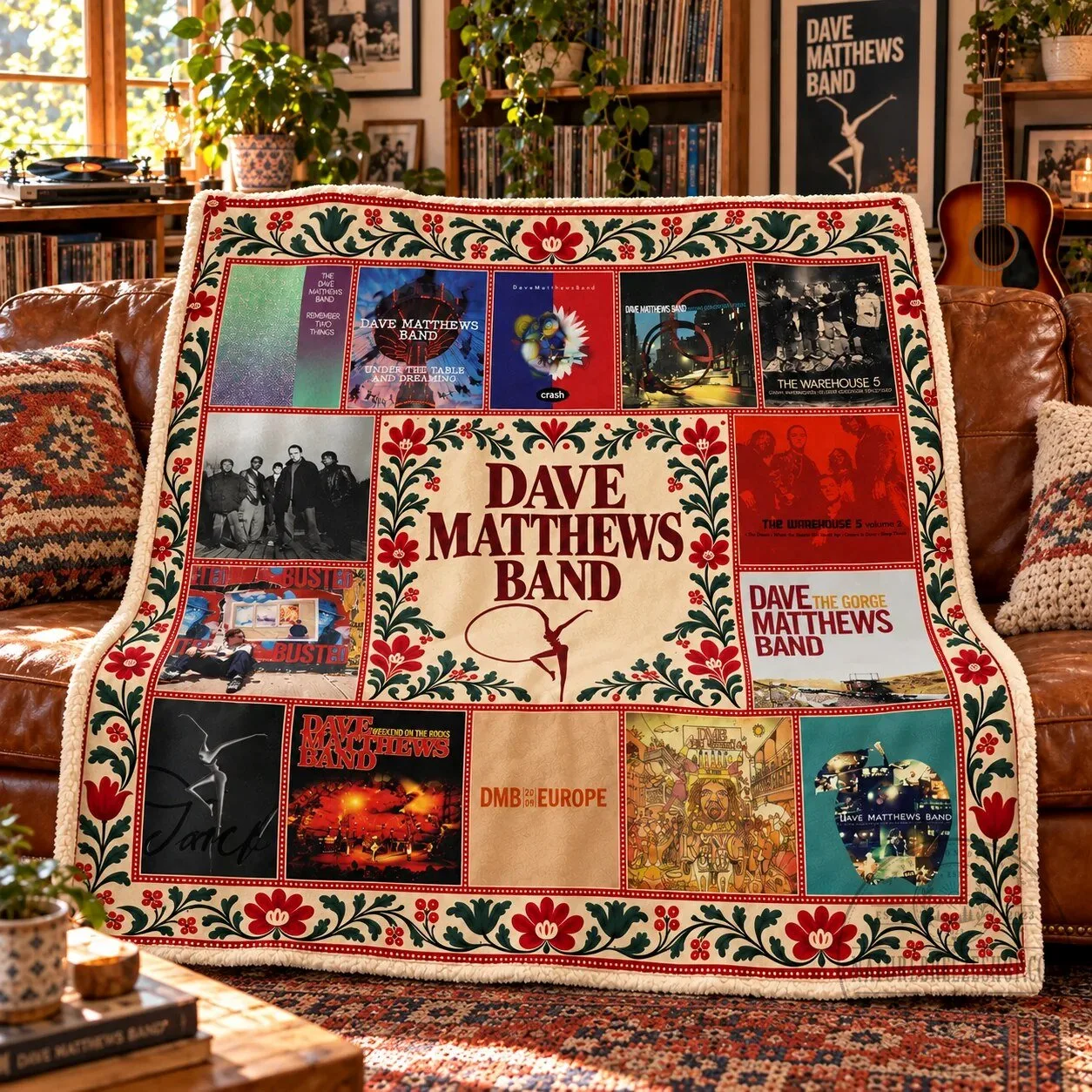 Dave Matthews Band Album Covers Collage Fire Dancer Sherpa Fleece Blanket 3 Dave Matthews Band Album Covers Collage Fire Dancer Sherpa Fleece Blanket
