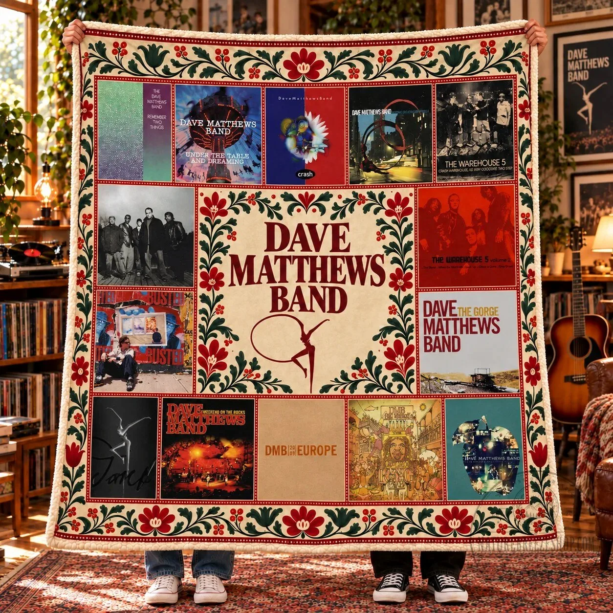 Dave Matthews Band Album Covers Collage Fire Dancer Sherpa Fleece Blanket 9 Dave Matthews Band Album Covers Collage Fire Dancer Sherpa Fleece Blanket