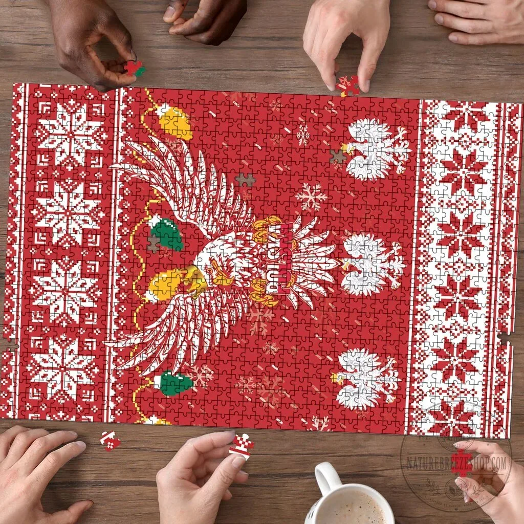 Poland Merry Christmas White Eagle Jigsaw Puzzle Snow Theme 10 Poland Merry Christmas White Eagle Jigsaw Puzzle Snow Theme