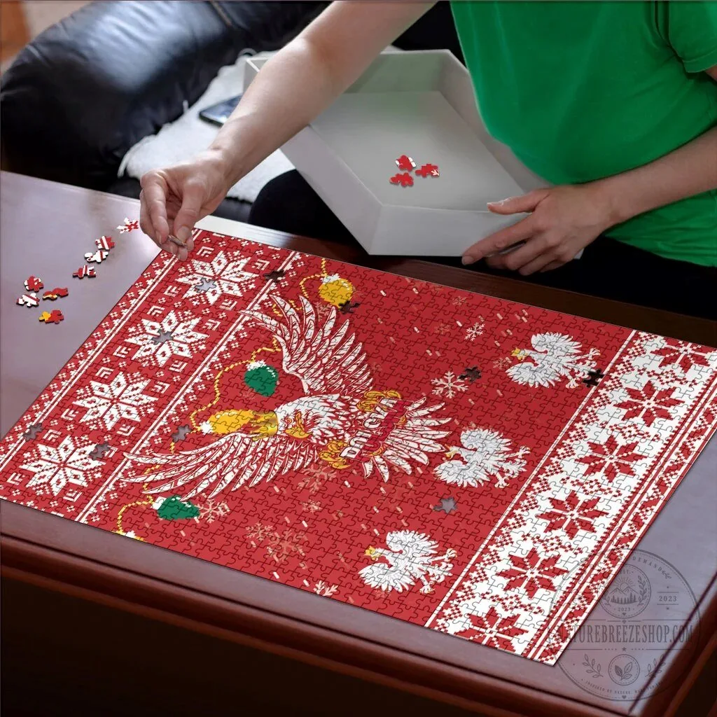 Poland Merry Christmas White Eagle Jigsaw Puzzle Snow Theme 11 Poland Merry Christmas White Eagle Jigsaw Puzzle Snow Theme