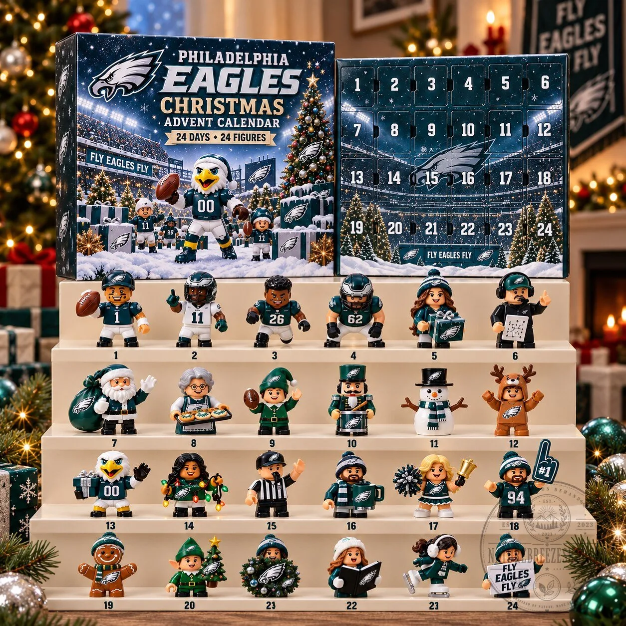 Philadelphia Eagles Christmas Advent Calendar 24 Days 24 Figures 2 Philadelphia Eagles Christmas Advent Calendar 24 Days 24 Figures