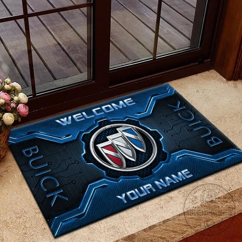 Buick Personalized Welcome Home Doormat with Custom Name
