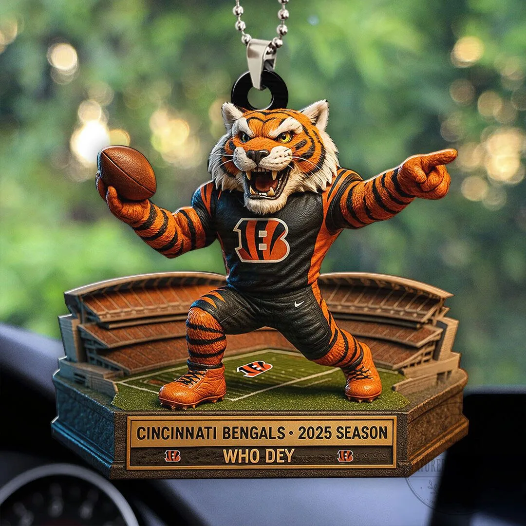 Cincinnati Bengals 2025 Season Who Dey Football Stadium Car Ornament