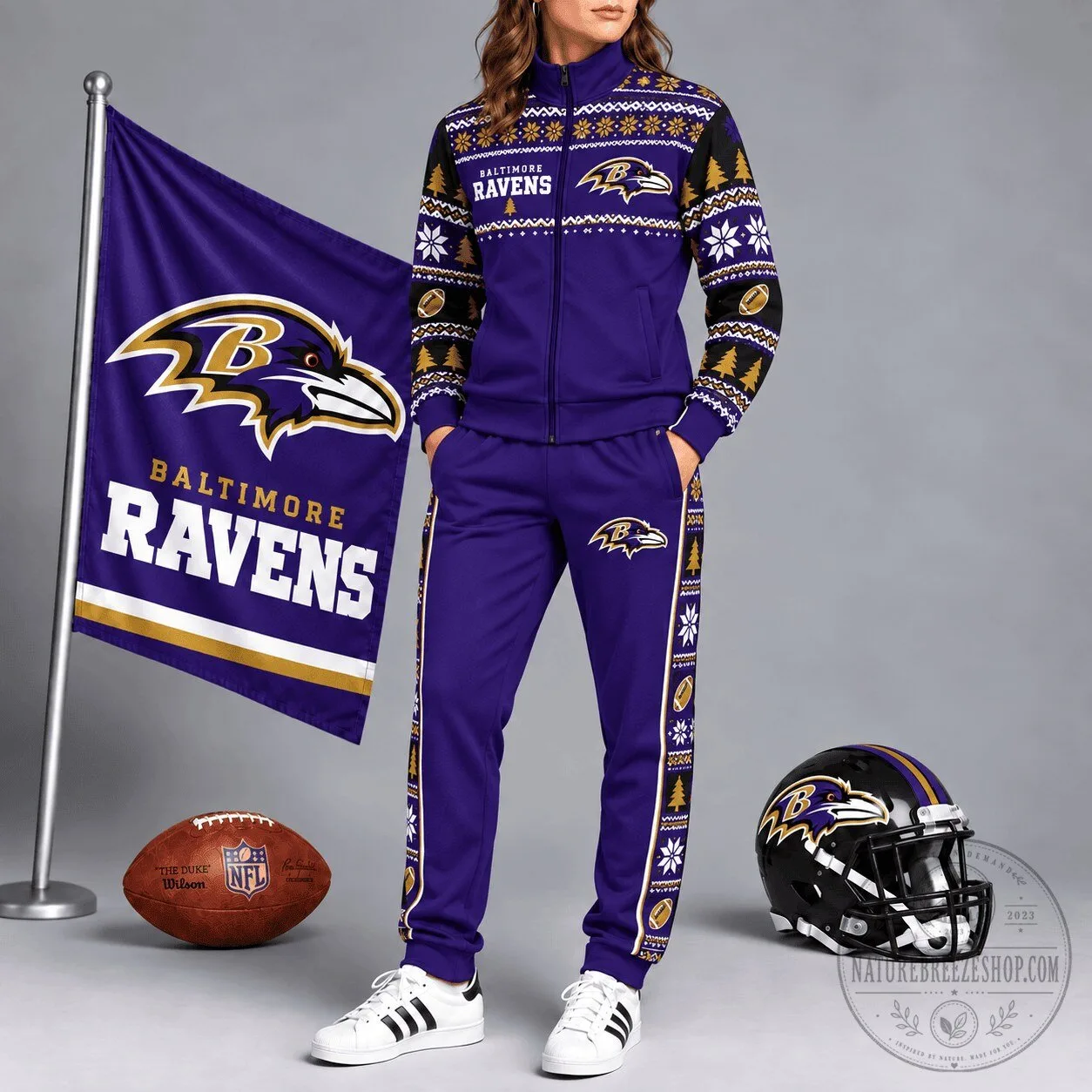 Baltimore Ravens Christmas Holiday Spirit Tracksuit Jacket 5 Baltimore Ravens Christmas Holiday Spirit Tracksuit Jacket