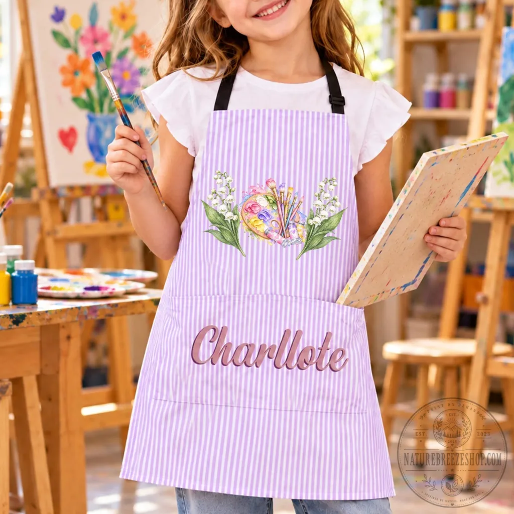 personalized-birth-flower-artist-apron-for-painting-lovers-custom-name-art-studio-apron-featured Personalized Birth Flower Artist Apron for Painting Lovers, Custom Name Art Studio Apron