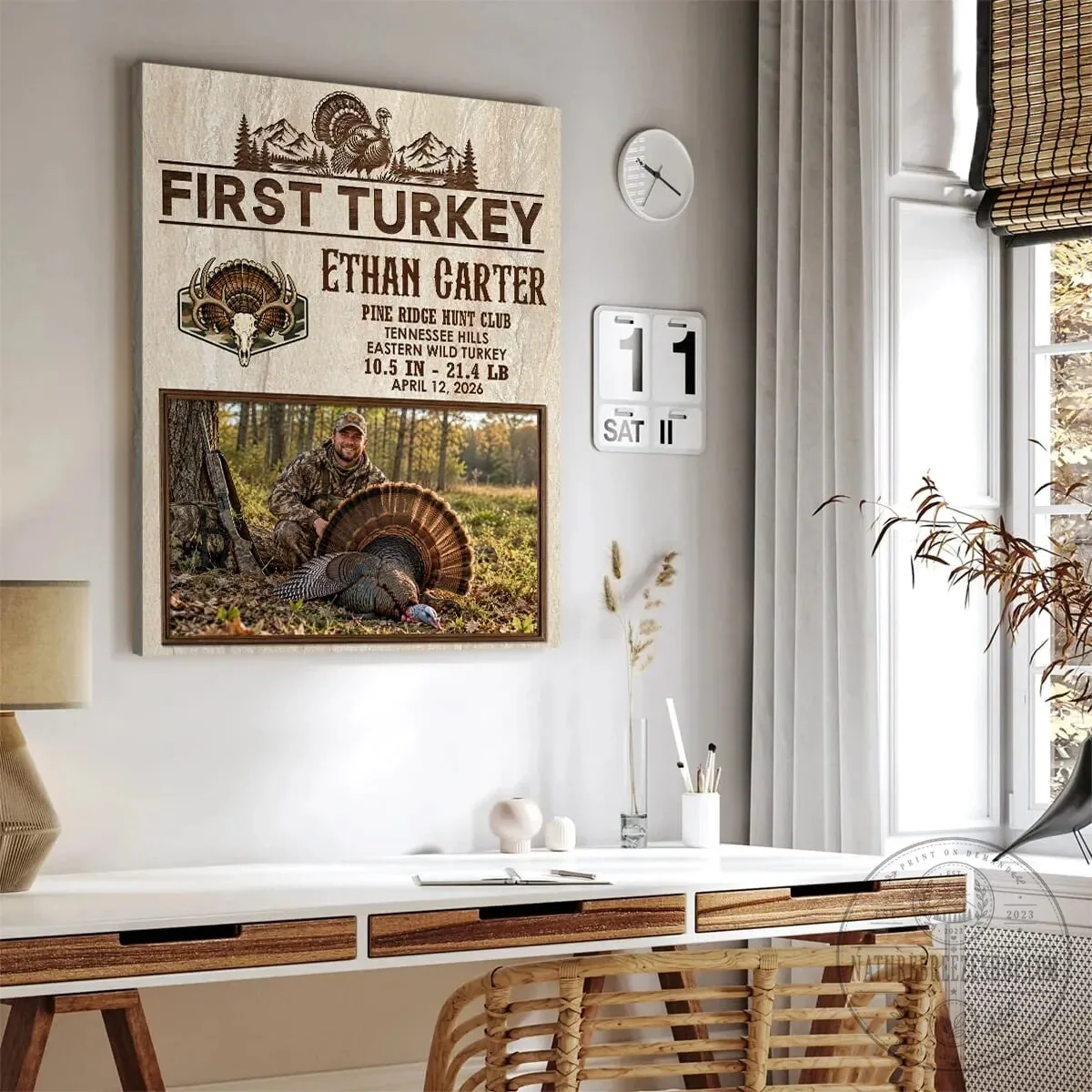 Personalized First Turkey Hunt Photo Keepsake Canvas for Hunters 5 Personalized First Turkey Hunt Photo Keepsake Canvas for Hunters