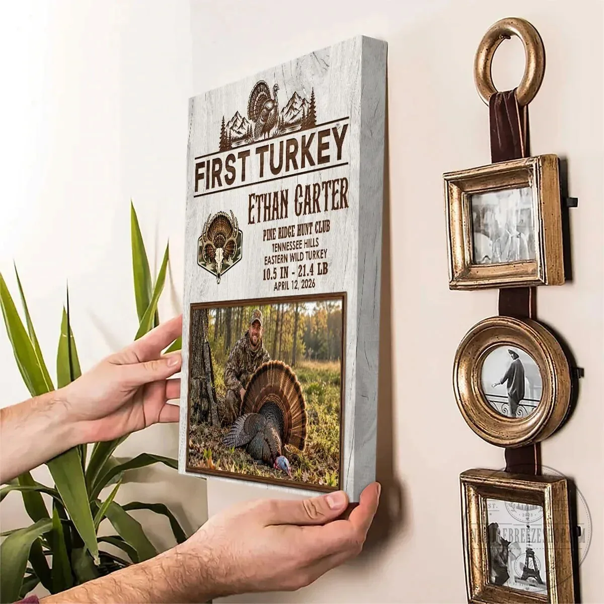 Personalized First Turkey Hunt Photo Keepsake Canvas for Hunters 6 Personalized First Turkey Hunt Photo Keepsake Canvas for Hunters