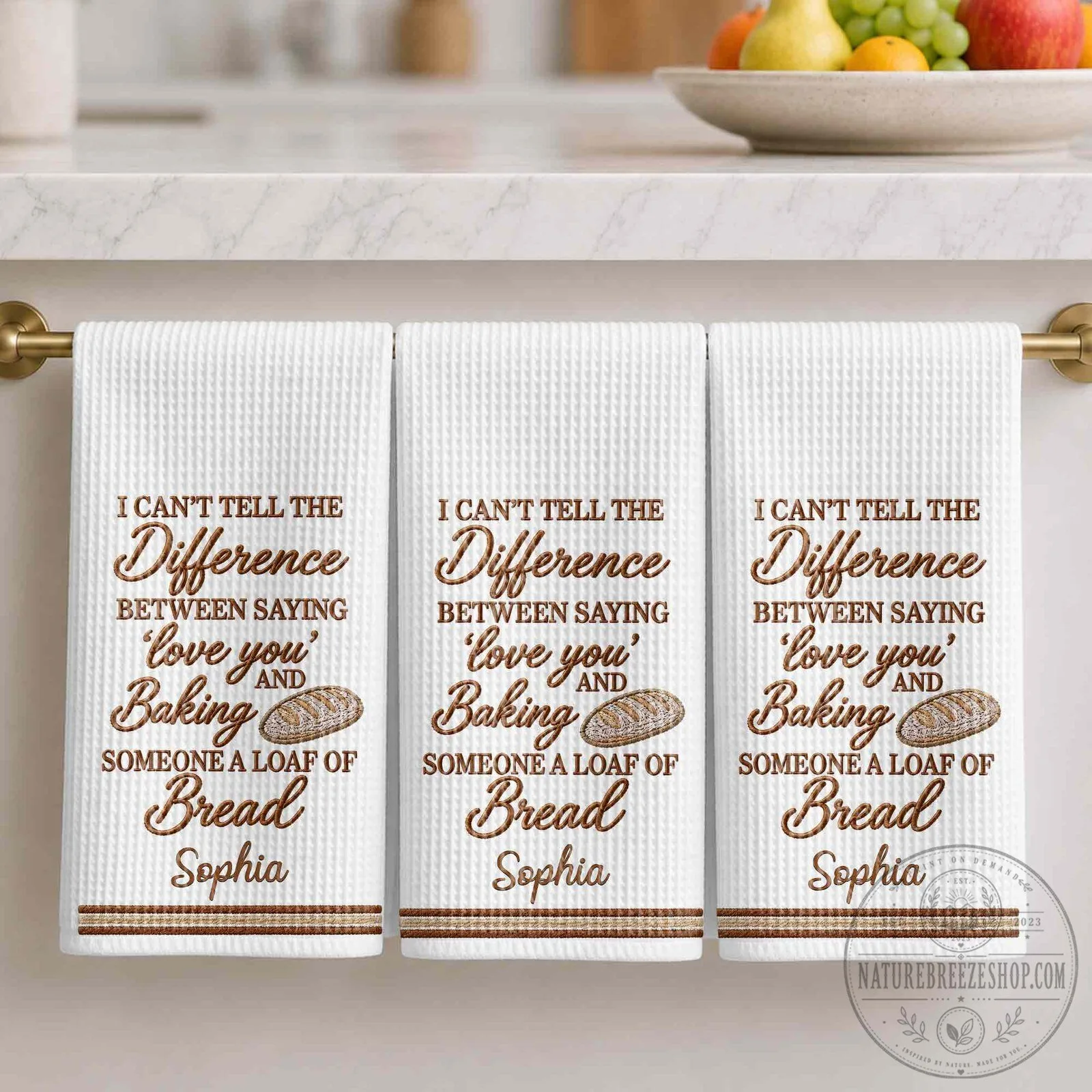 I Can't Tell The Difference Baking Bread Personalized Kitchen Towel 16 I Can