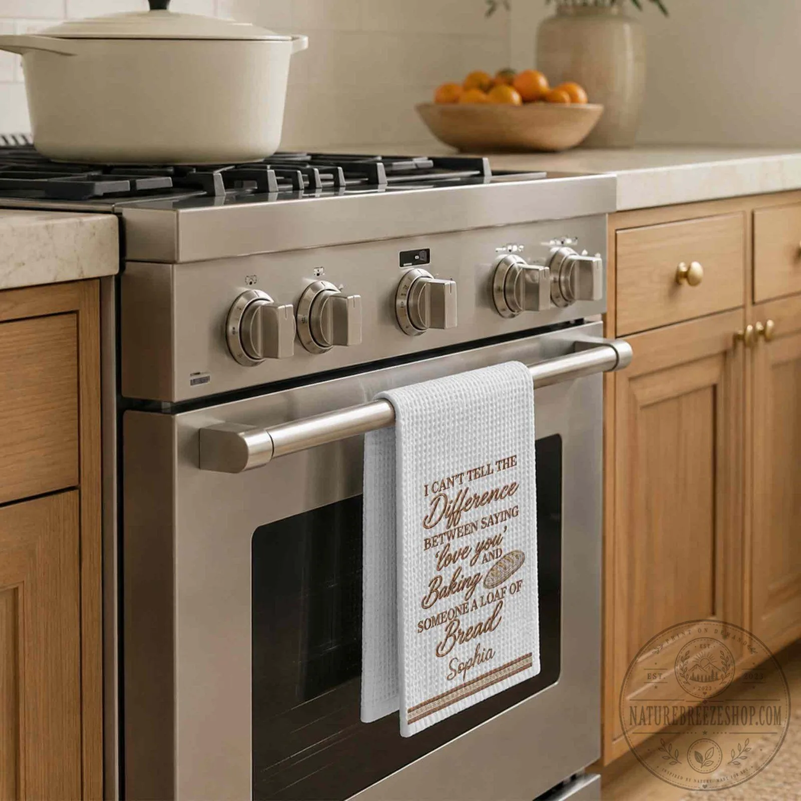I Can't Tell The Difference Baking Bread Personalized Kitchen Towel 22 I Can