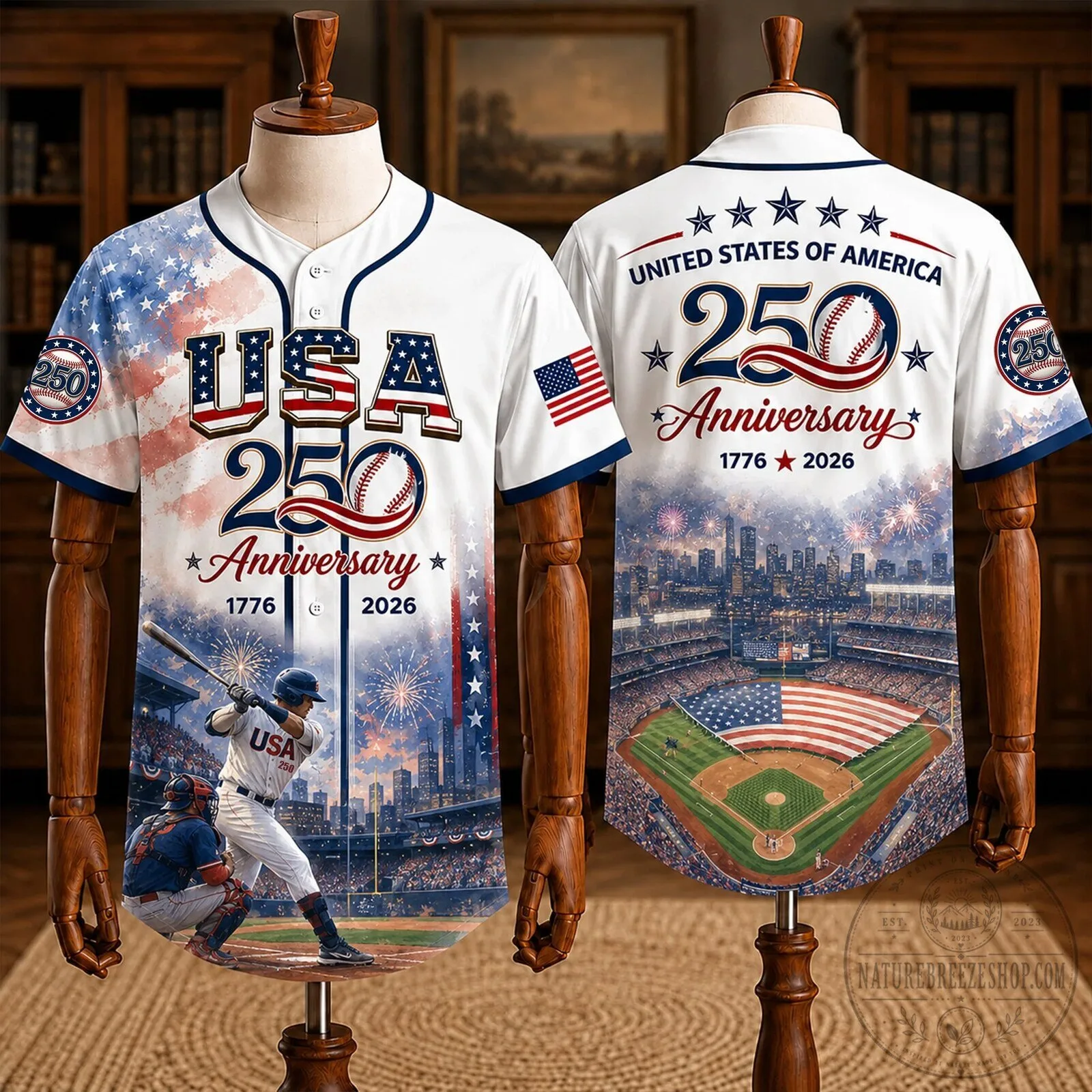 USA 250th Anniversary Baseball Jersey - United States of America 1776-2026 9 USA 250th Anniversary Baseball Jersey - United States of America 1776-2026