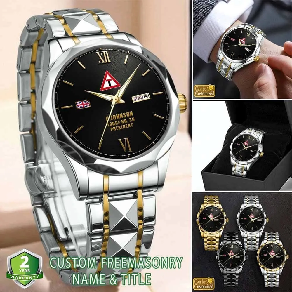 Royal Arch Masonry York Rite United Kingdom Freemason Stainless Steel Watch 9 Royal Arch Masonry York Rite United Kingdom Freemason Stainless Steel Watch