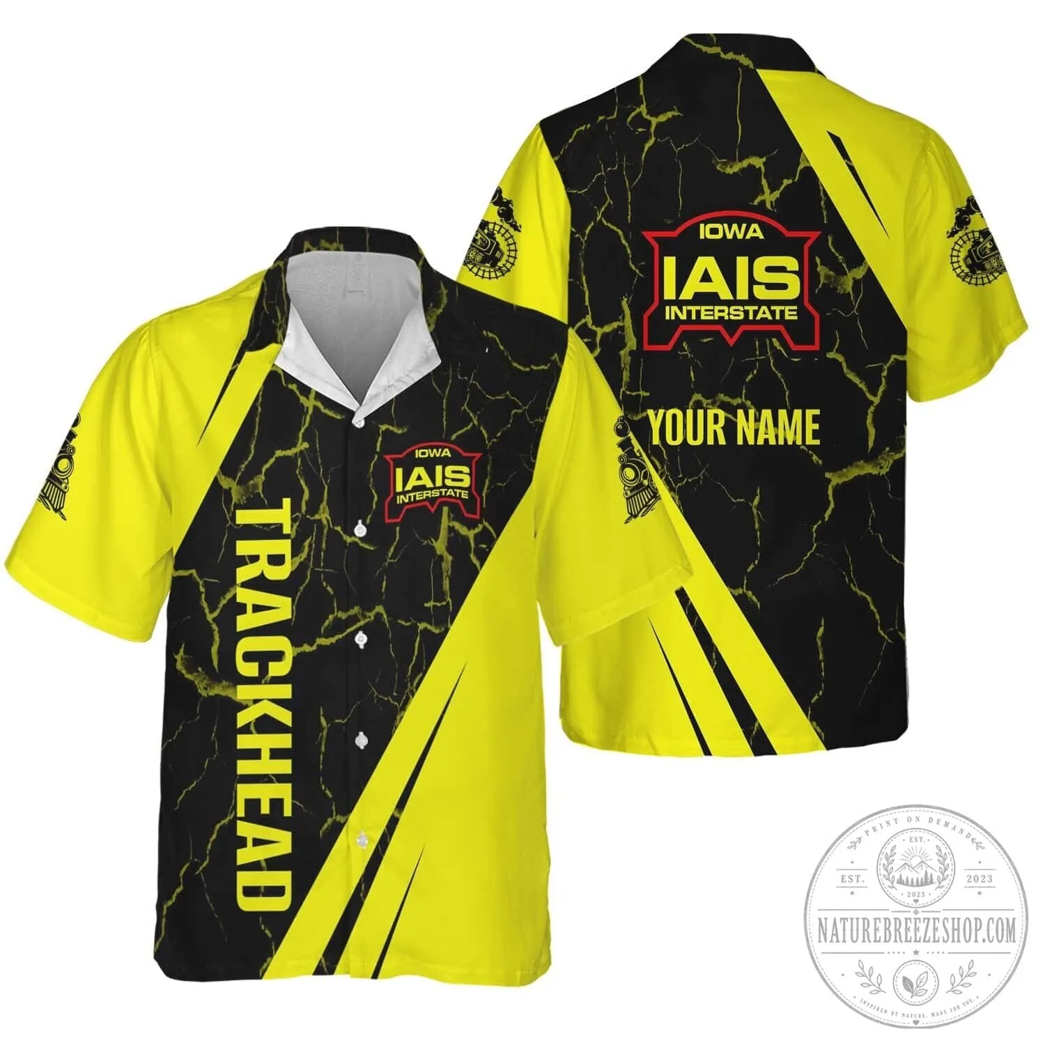 Iowa Interstate Railroad Trackhead Personalized Hawaiian Shirt