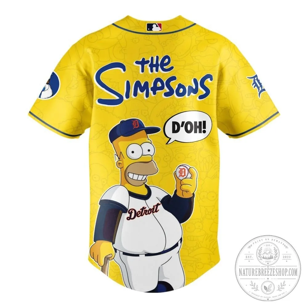 Homer Simpson Baseball Jersey featuring Detroit Tigers from The Simpsons 9 Homer Simpson Baseball Jersey featuring Detroit Tigers from The Simpsons